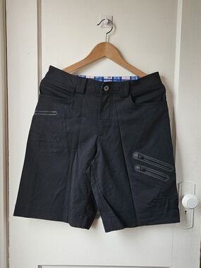 lululemon athletica Black Pinstripe Hybrid Shorts